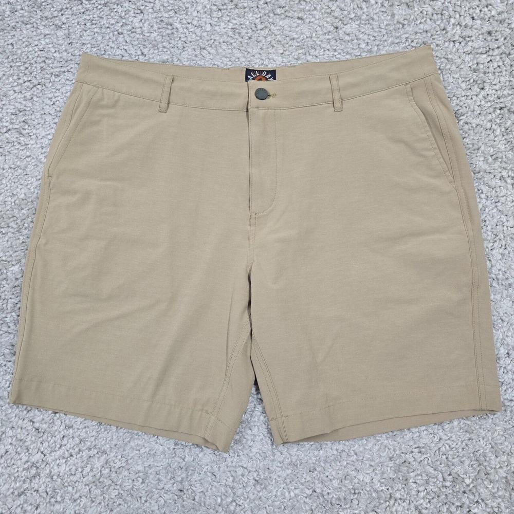 Faherty Men's All Day Stretch Chino Shorts‎ Brown Size 38 Beach Office Preppy